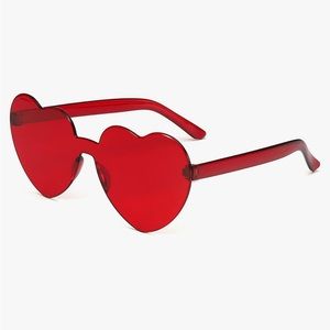Clear Red Heart‎ Sunglasses
